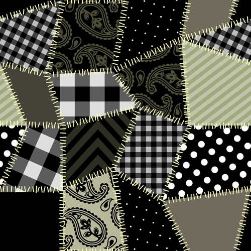 Set of Fabric patterns vector 02 patterns pattern fabric   