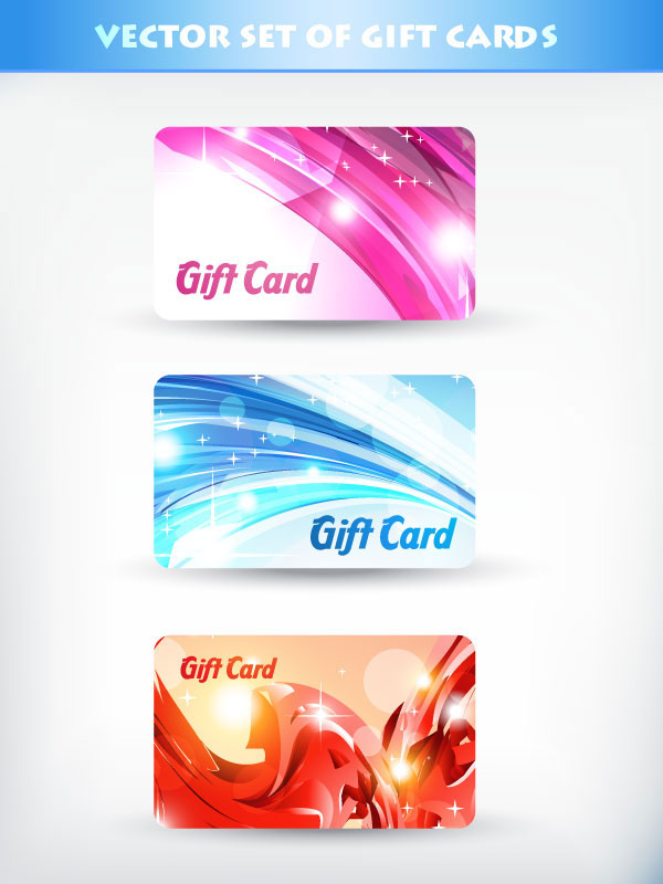 Bright gift cards design elements vector graphic 03 gift elements element cards card bright   