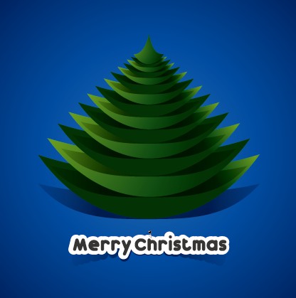 Creative Paper Christmas tree background vector 01 paper creative christmas tree christmas background vector background   