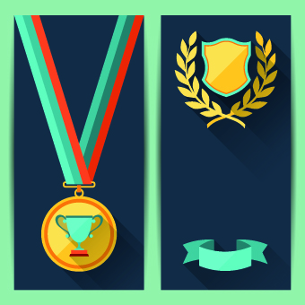 Medals objects design vector 02 objects object medals   