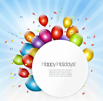 Happy birthday colorful balloons art background vector 01 happy birthday colorful birthday background   