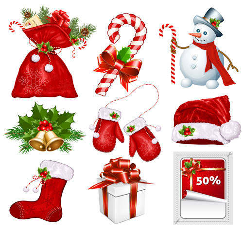 Red christmas baubles elements vector material red material christmas baubles   