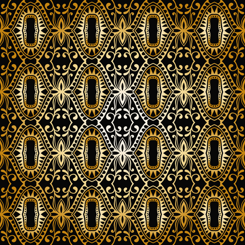 Gold ornaments pattern vector seamless 11 seamless pattern ornaments ornament gold   