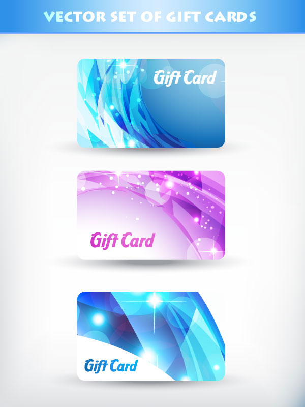 Bright gift cards design elements vector graphic 04 gift elements element cards card bright   