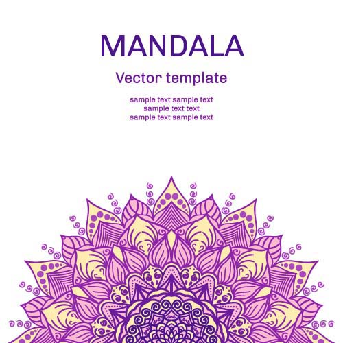 Mandala floral ornaments template vector 01 ornaments Mandala floral   
