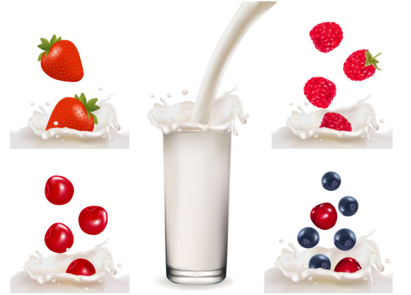 free Fruit Milk vector 03 vector fruit milk free fruit   