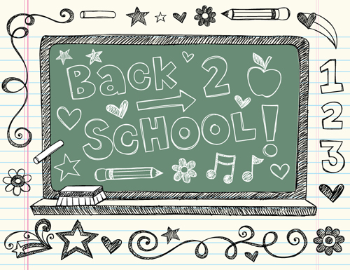 School drawn Creative vector 07 90571 school drawn design creative   