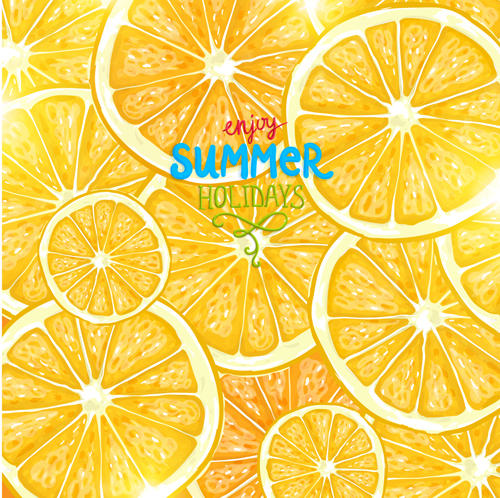 Summer Fruits backgrounds vector 02 summer fruits backgrounds background   