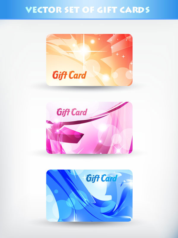 Bright gift cards design elements vector graphic 01 gift elements element cards card bright   