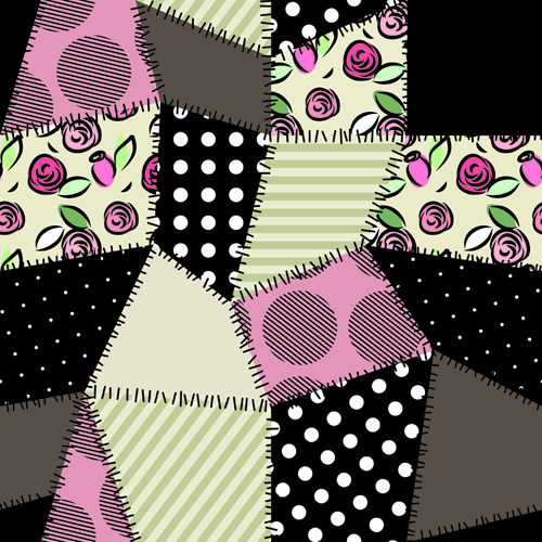 Set of Fabric patterns vector 01 patterns pattern fabric   