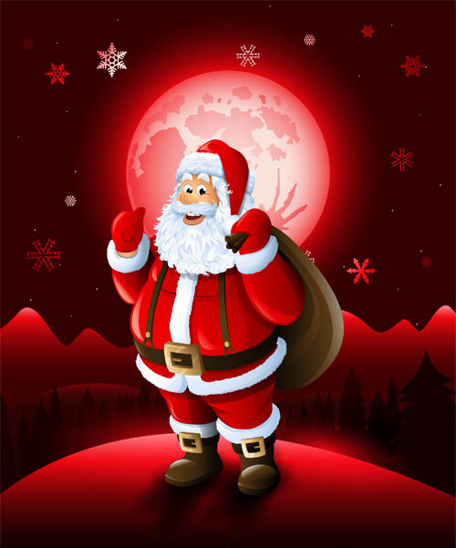Christmas santa with red xmas background vector xmas santa christmas   