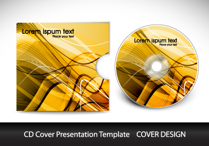 CD cover presentation vector template material 07 presentation material cover cd   