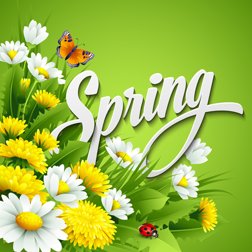 Refreshing spring flower backgrounds vector 03 spring refreshing flower background   