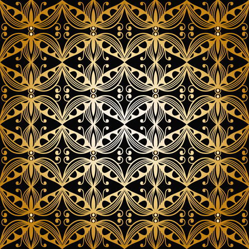 Gold ornaments pattern vector seamless 06 seamless pattern ornaments gold   