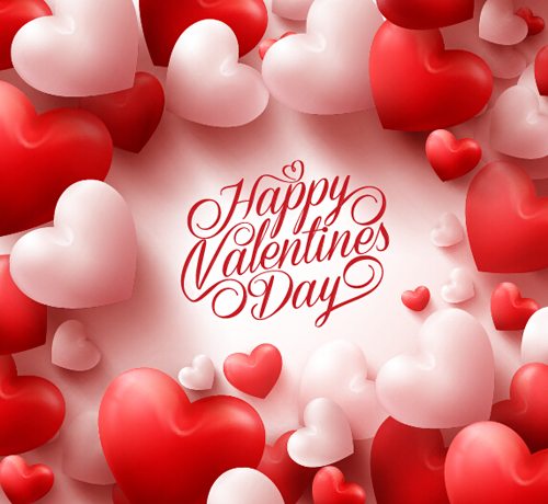 Happy Valentines day text with heart balloons vector 08 valentines text heart happy day balloons   