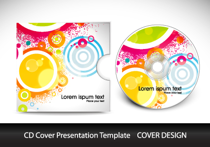 CD cover presentation vector template material 09 presentation material cover cd   