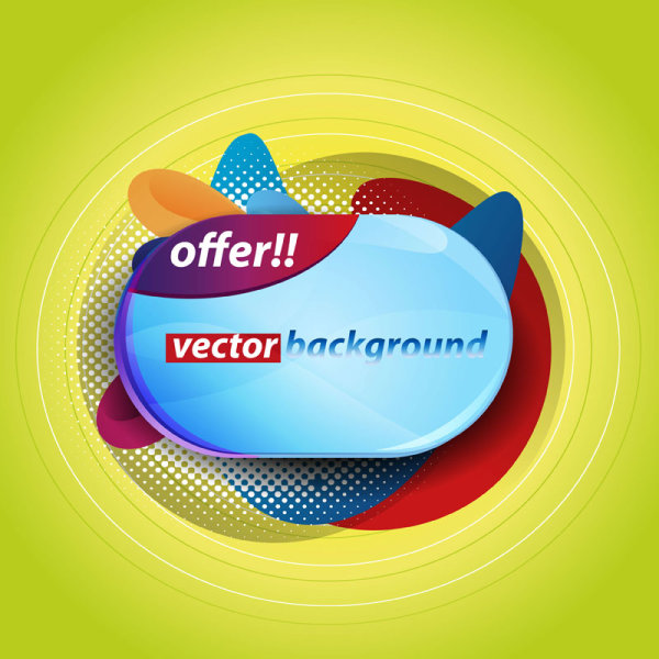 Colorful background with Shiny label vector graphic 05 shiny label colorful   