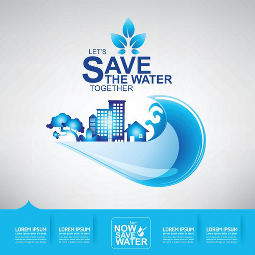Save water creative vector template 09 water template save creative   