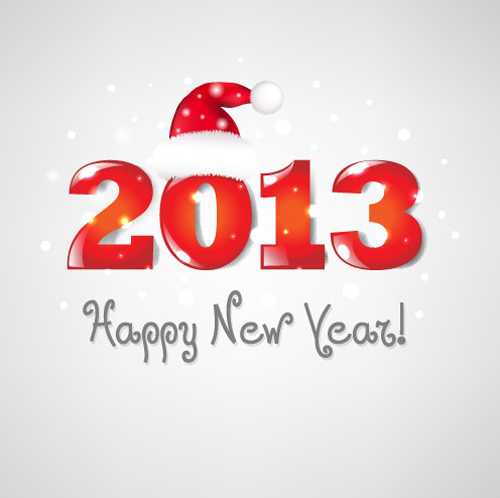 Vector set of 2013 new year design elements 03 year new year new elements element 2013   