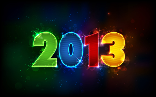 Vector set of 2013 new year design elements 04 year new year new elements element 2013   