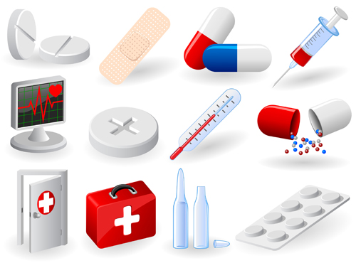 Medical elements vector collection 04 medical elements element   