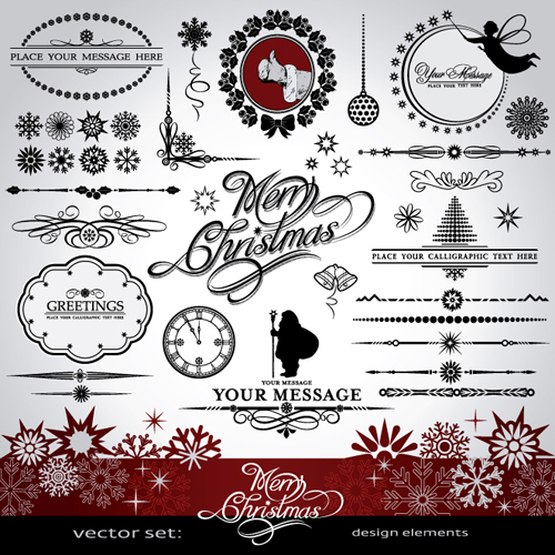 Ornaments elements vector border graphic 05 Retro font ornaments ornament elements element border   