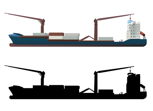 Different Cargo ship design vector graphic 05 ship different cargo   