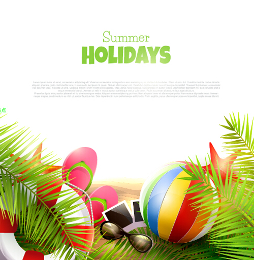 Happy summer holiday background vectors 04 summer holiday happy background   