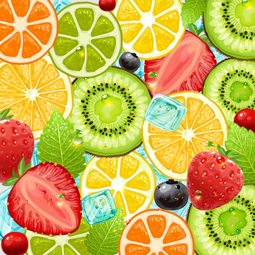 Summer Fruits backgrounds vector 04 summer fruits fruit backgrounds background   