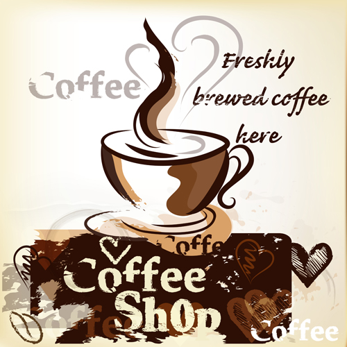 Hand drawn coffee art backgrounds hand drawn coffee background   