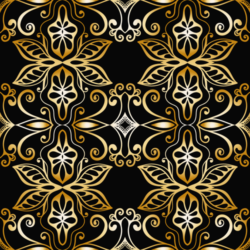 Gold ornaments pattern vector seamless 08 seamless pattern ornaments ornament gold   