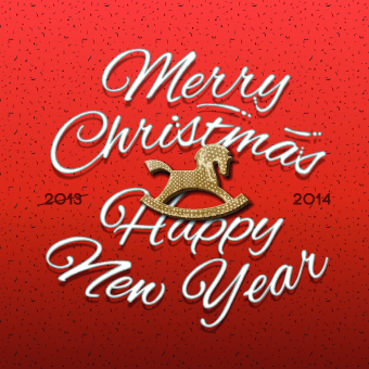 2014 Christmas background with Trojan vector Trojan christmas background 2014   