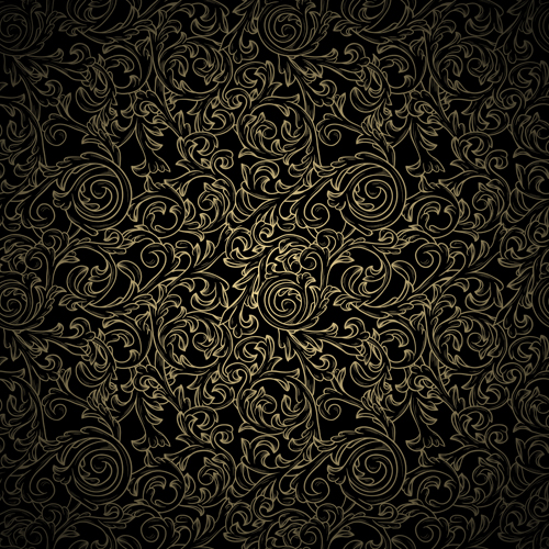 Black pattern vintage Backgrounds vector 01 seamless pattern backgrounds background   