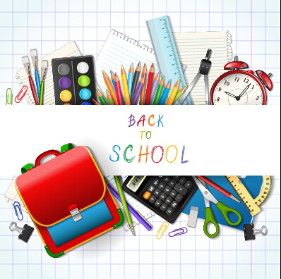 Vector background school elements illustration 10 school illustration elements background   