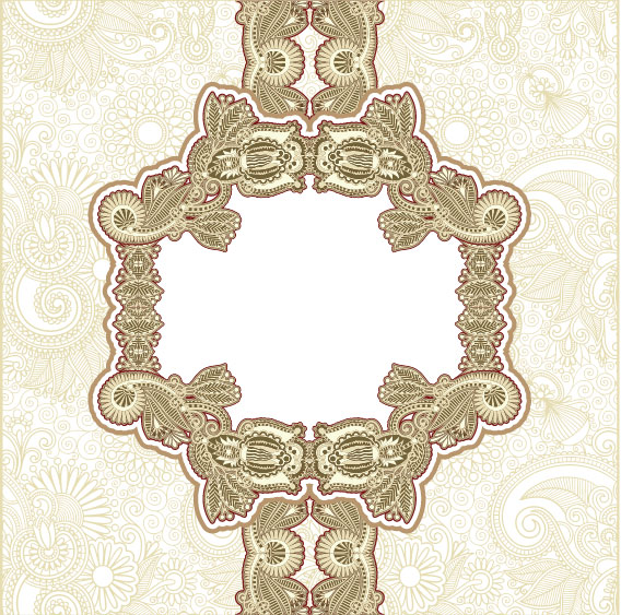 Retro lace Decoration Frames vector 02 Retro font lace frames frame decoration   