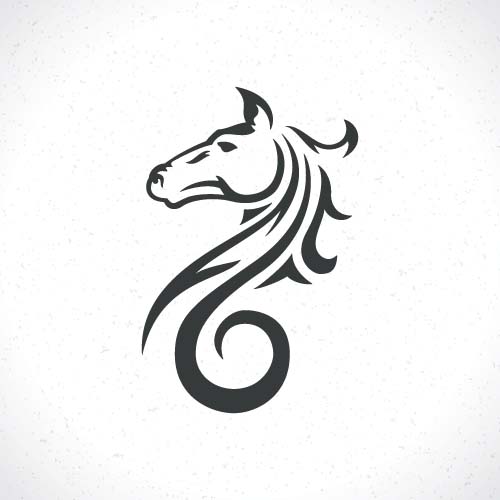 Vector set of horse logos design 04 logos horse   
