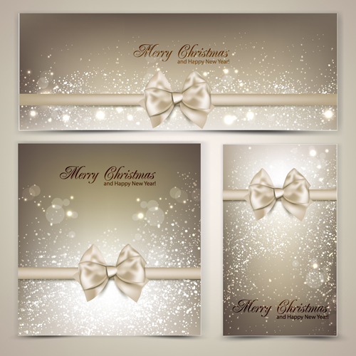 Christmas ornate gift cards vector set 01 ornate gift cards gift card christmas   