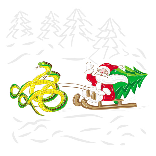 Snake 2013 Christmas design vector graphics 15 snake christmas 2013   