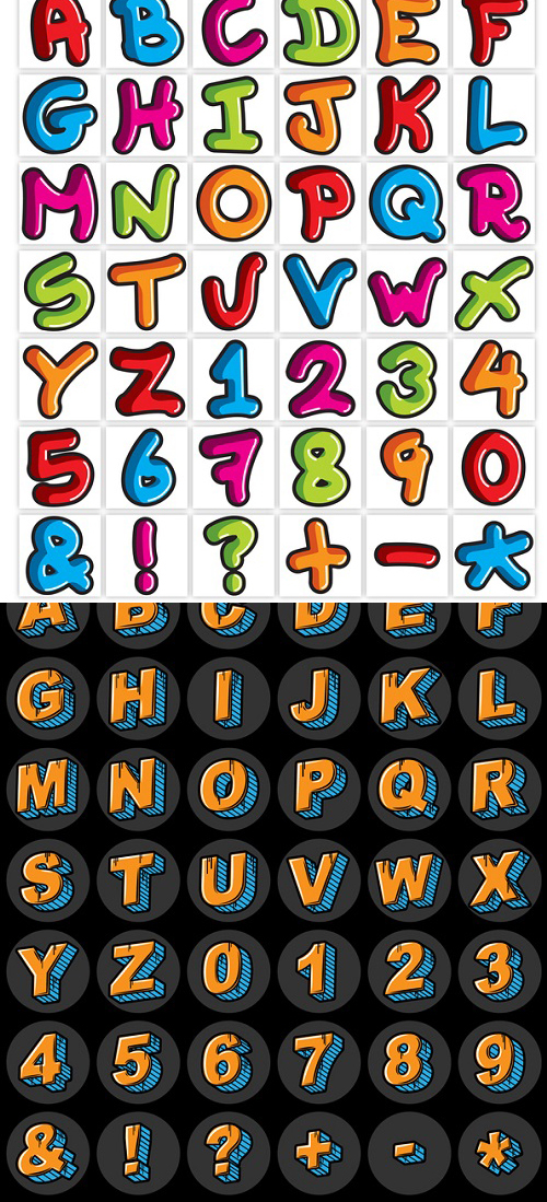 Alphabet and numbers graffiti vector numbers number graffiti alphabet   