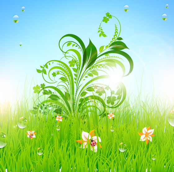 Grass floral and natural vector natural grass floral   