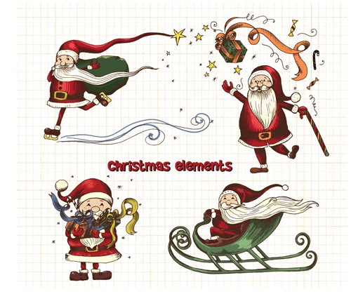 Elements of Vintage Christmas design vector graphics 01 vintage elements element christmas   