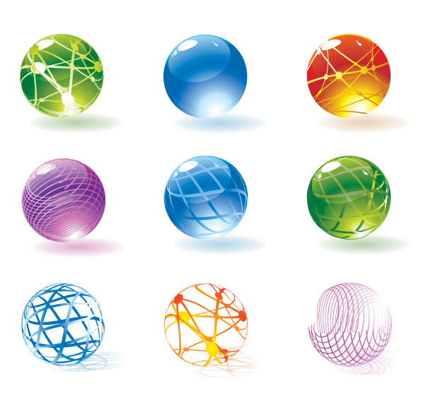 Round crystal ball Icon vector round crystal ball   