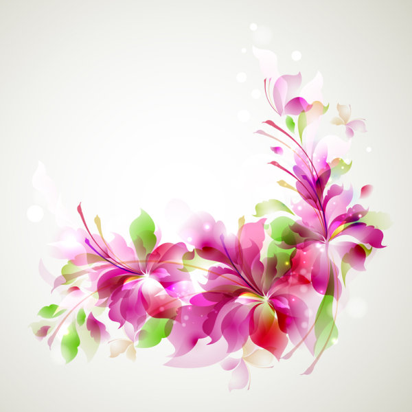 free vector Halation with Flowers background 03 vector halation flowers   