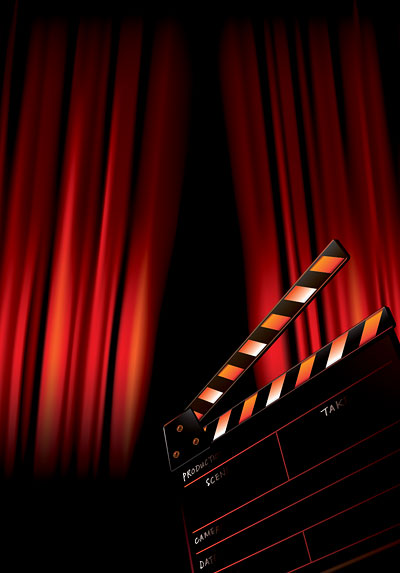 Movie poster background art vector HD picture fold film curtains curtain cloth   