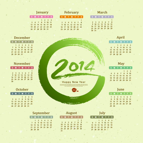 Calendar 2014 design vector 02 calendar 2014   