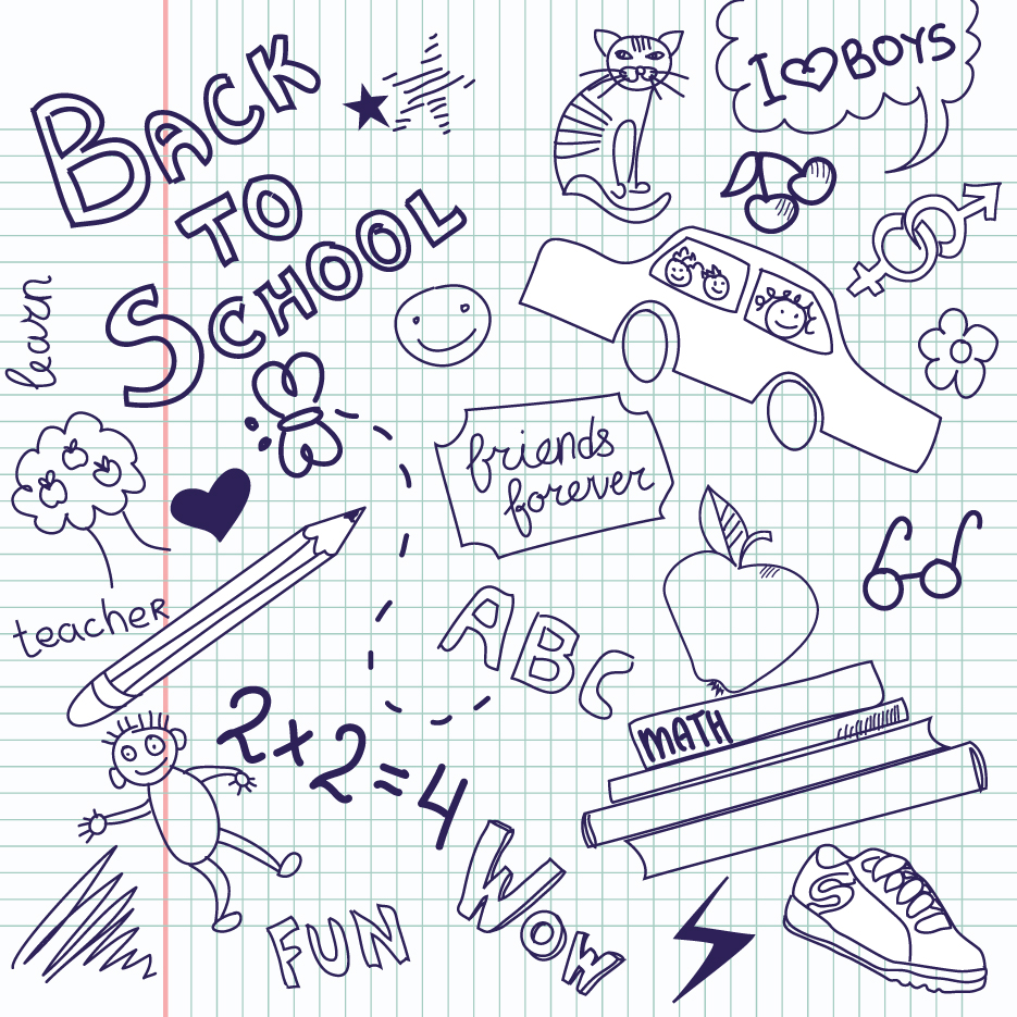 School drawn Creative vector 11 school drawn creative   