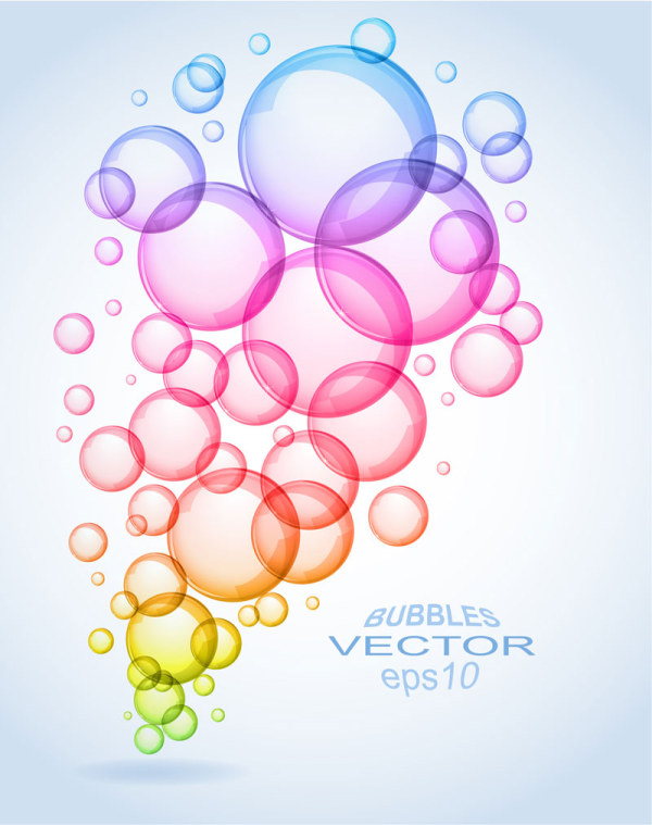 Color bubbles elements vector color bubbles   