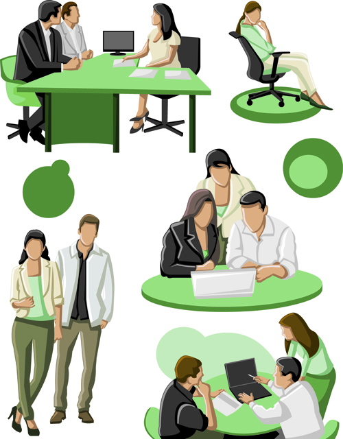 Various Business People vector set 05 people business   