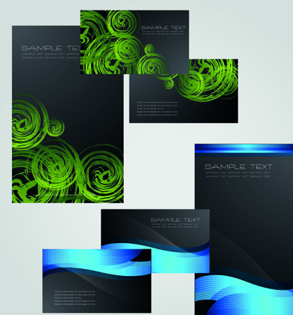 Business cards and brochure covers design vector 04 flyer cover cards business card business brochure   