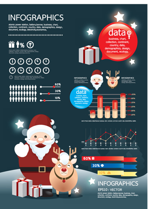 Set of Year Infographic and diagram vector material 02 year material infographic diagram   